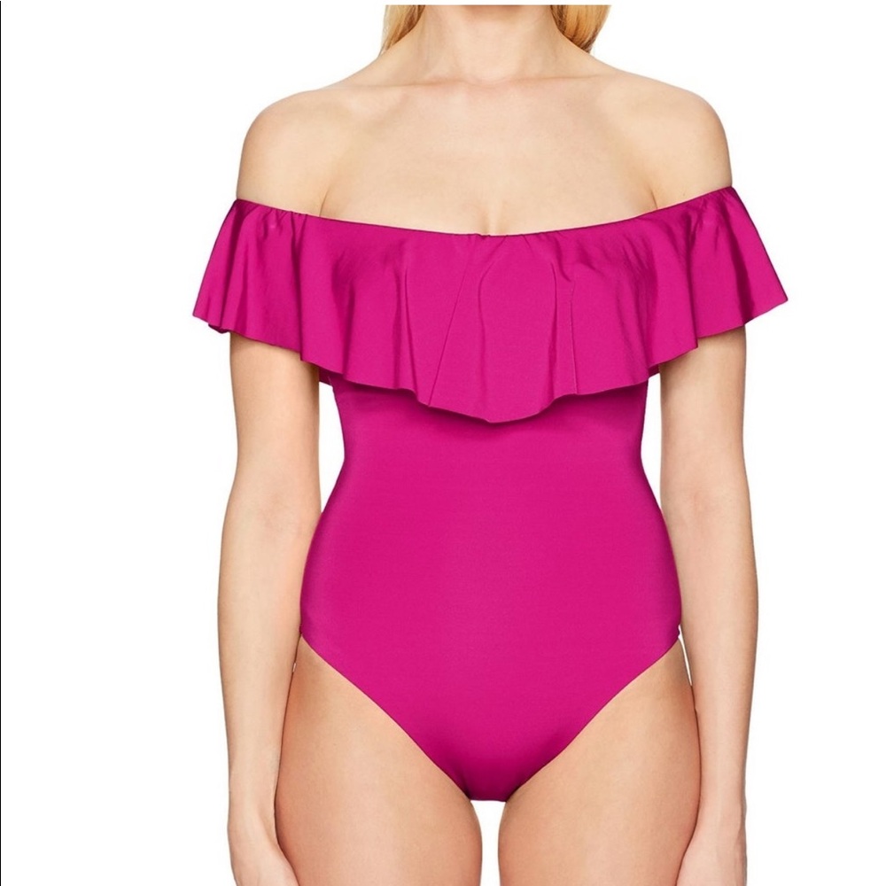 106. Trina Turk Off Shoulder Swimsuit OnePiece